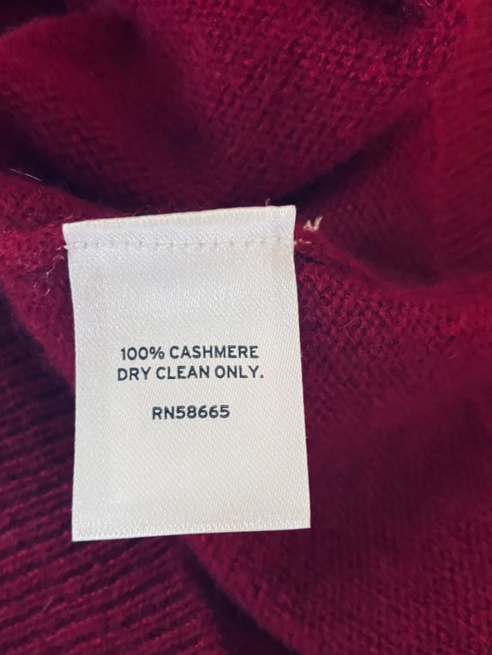 Nordstrom 100% cashmere sweater cranberry color - Picture 5 of 5